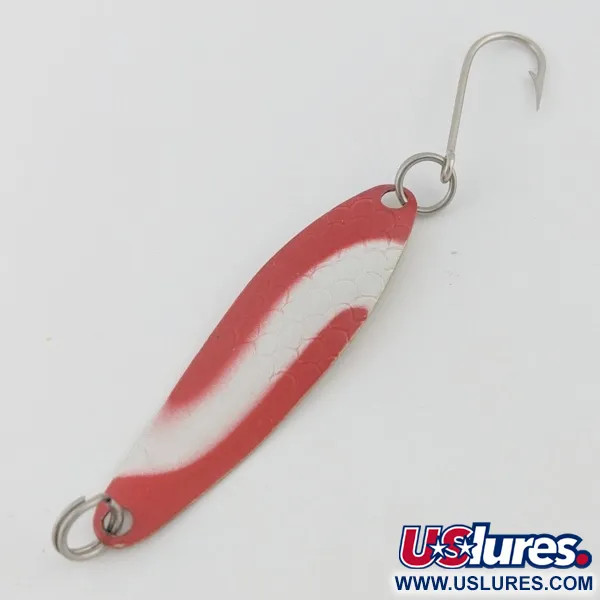 Luhr Jensen Needlefish 2, 3g blanco/rojo/latón, Cucharilla de Curricán #24417