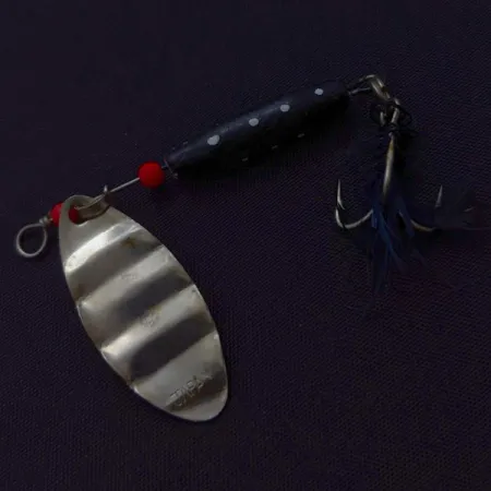 Dolphin Marble Spinner, 7g, Níquel/Negro, Cucharilla #24421