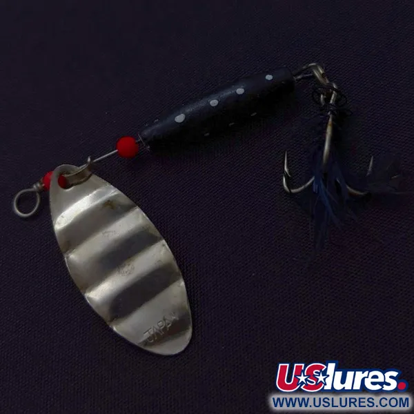 Dolphin Marble Spinner, 7g, Níquel/Negro, Cucharilla #24421