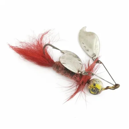 Jamison Shannon Twin Spinner, Níquel/Rojo, 10 g, #24491