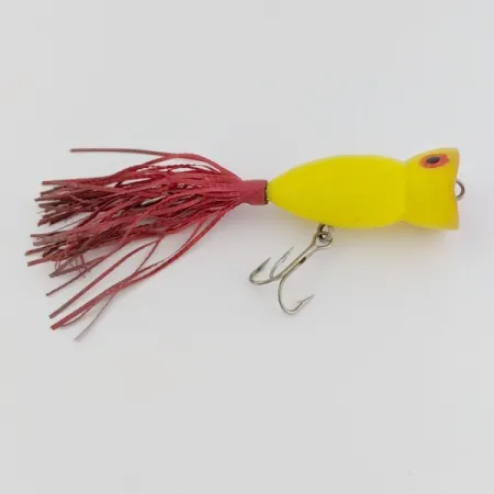Atlantic Lures Paradise Popper Popper, Yellow, 10g, Rubber Skirt, #24494