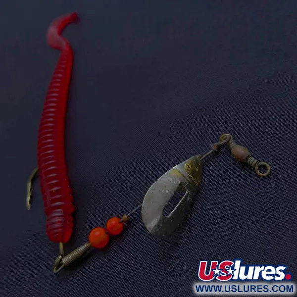 Pflueger June Bug №4 Spinner, Rojo/Níquel, 6 g, Brazo offset, #24501