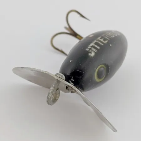 Arbogast Jitterbug Señuelo superficie, Negro, 4 g, Babero metal, #24507