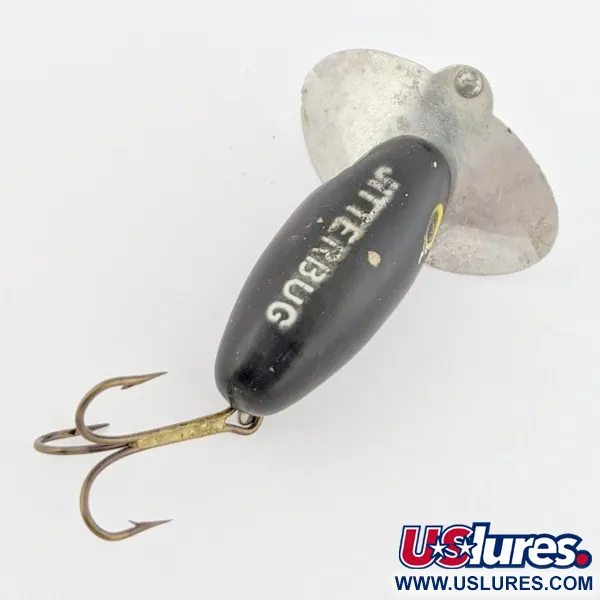 Arbogast Jitterbug Señuelo superficie, Negro, 4 g, Babero metal, #24507