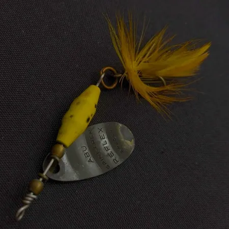 Abu Garcia Spinnaren Reflex Cucharilla, Negro/Amarillo, 4g, plumas, #24621