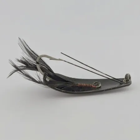 Cucharilla Weezel Rex Spoon, negro, 12g, anti-algas con pluma, #24674