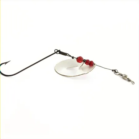 Cucharilla Weller June-Bug, rojo/blanco, 6 g, desalineada, #24704