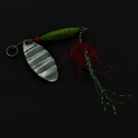 Cucharilla Dolphin Marble Spinner, verde/níquel, 7 g, vintage, #24705