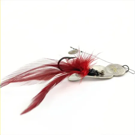 Heddon Queen Stanley Spinnerbait, Níquel, 14g, Plumas Rojas, #24741