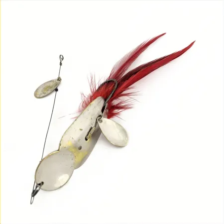 Heddon Queen Stanley Spinnerbait, Níquel, 14g, Plumas Rojas, #24741