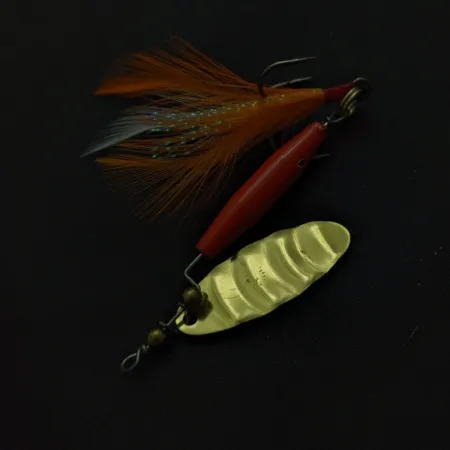 Cucharilla Worth #301, Rojo Negro Oro, 9g, Triple Pluma, #24813