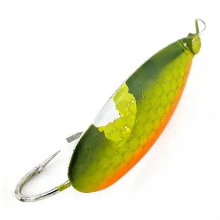 Johnson Silver Minnow Weedless, Cucharilla, Green/Orange, 9 g, EE. UU., #25191