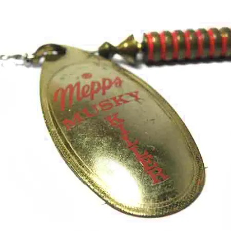 Mepps Aglia 5 Musky Killer Cucharilla, Latón / Rojo, 16g, Bucktail, #0015