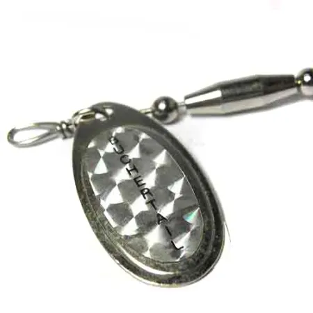 Buchertail 500 Cucharilla, Níquel/Negro/Holograma, 17g, Bucktail, #0017