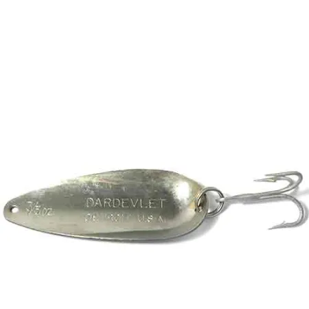 Eppinger Dardevlet Cucharilla, Blanco / Negro, 22g, Logo de Diablo, #0026