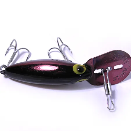 Storm Thin Fin Hot N Tot Crankbait, Rojo, 6,5g, Babero Metálico, #0039