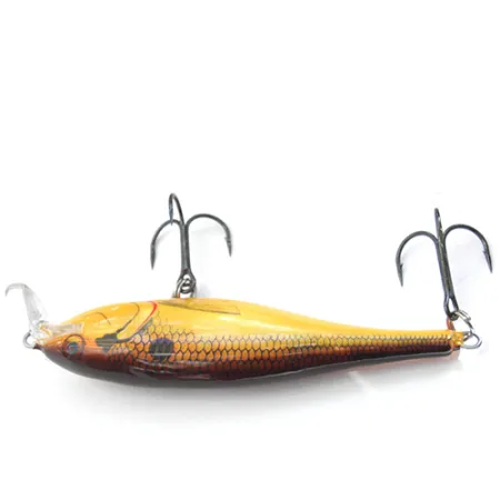 Rapala Shallow Shad Rap Señuelo, Marrón / Amarillo JP, 11g, Balsa, #0082