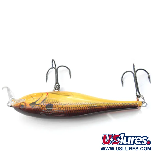 Rapala Shallow Shad Rap Señuelo, Marrón / Amarillo JP, 11g, Balsa, #0082