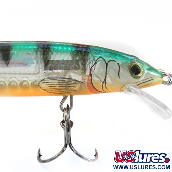 Rapala Husky Jerk Suspending, Transparente/Naranja/Verde, 12g, #0088