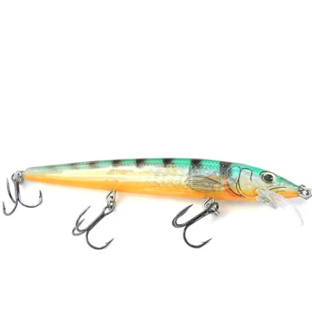Rapala Husky Jerk Suspending, Transparente/Naranja/Verde, 12g, #0088