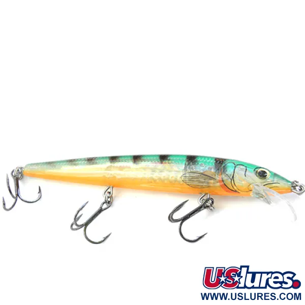 Rapala Husky Jerk Suspending, Transparente/Naranja/Verde, 12g, #0088