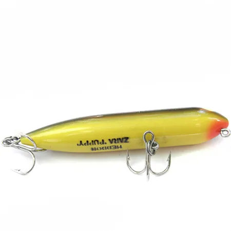 Heddon ZARA PUPPY Topwater, Amarillo / Verde, 7g, Paseante, #0100