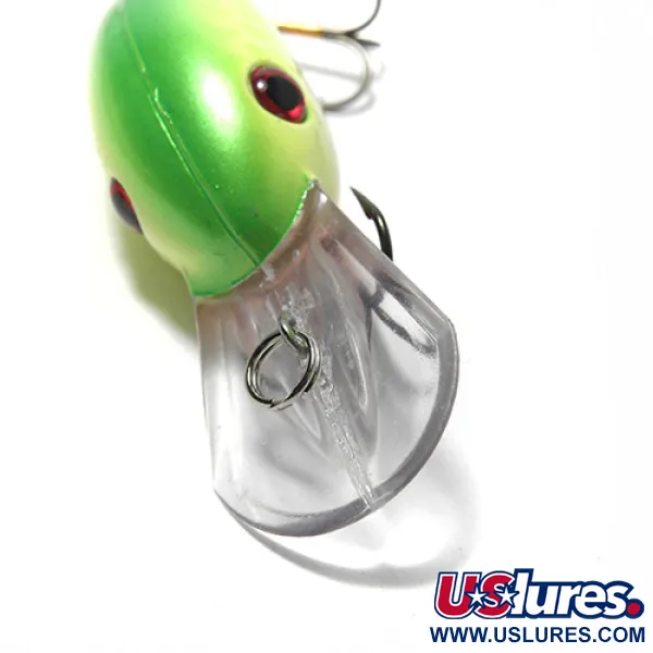Strike King Pro 3 Crankbait, Amarillo/Verde, 10g, Buceo 2.4m, #0103