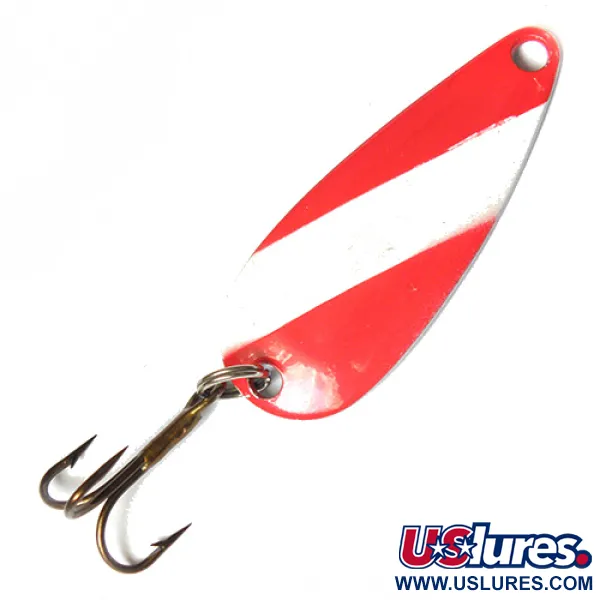 Atlantic Lures Cucharilla, Red / White, 5.5g, Esmalte Vintage, #0110