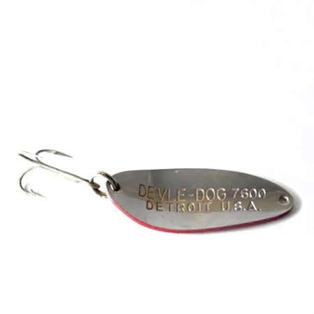 Dardevle Devle Dog Cucharilla, Rojo / Blanco, 10g, Vintage, #0169