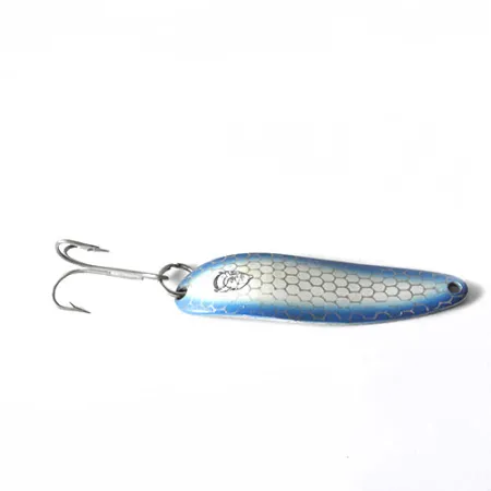 Dardevle Cop-E-Cat Cucharilla, Azul/Blanco/Plata, 14g, #0171