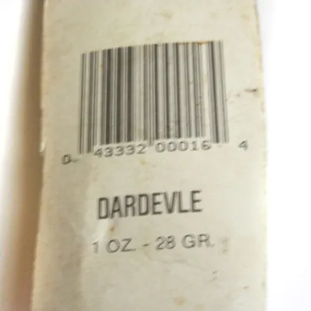Dardevle Eppinger Cucharilla, Rojo / Blanco, 28g, Clásico, #0178