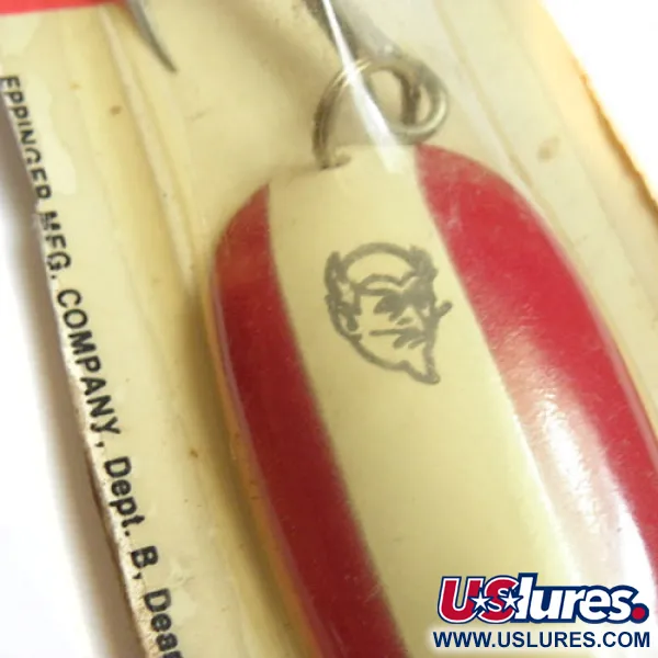 Dardevle Eppinger Cucharilla, Rojo / Blanco, 28g, Clásico, #0178