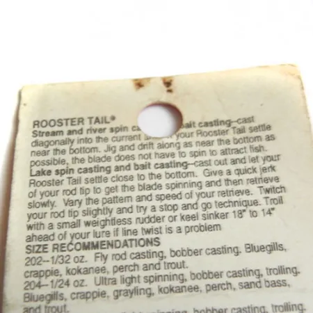 Yakima Bait Worden’s Original Rooster Tail Cucharilla, Amarillo/Negro, #0183