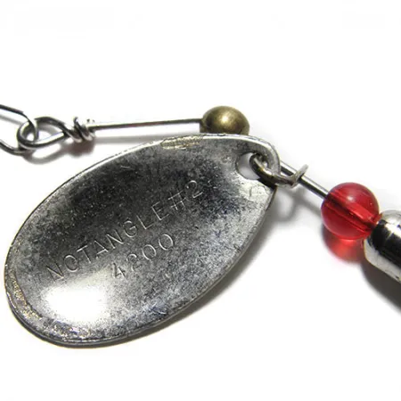 Eppinger Dardevle Notangle 2 Cucharilla, Blanco/Rojo, 6g, Plumas, #0198