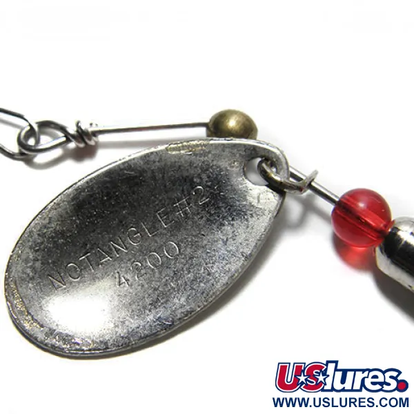 Eppinger Dardevle Notangle 2 Cucharilla, Blanco/Rojo, 6g, Plumas, #0198