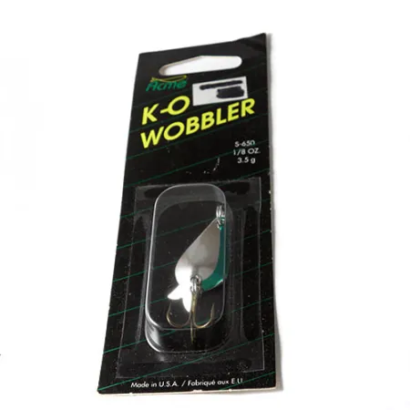 ACME K.O. Wobbler Cucharilla, Níquel / Verde, 3.5g, Sonic Flipper Tail, #0215