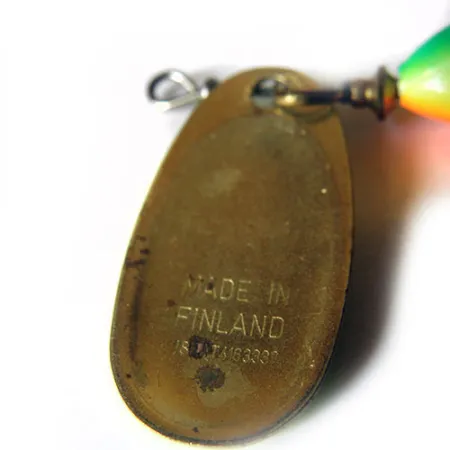 Blue Fox Super Vibrax 2 Minnow Cucharilla, Verde/Amarillo/Naranja, 8g, #0227