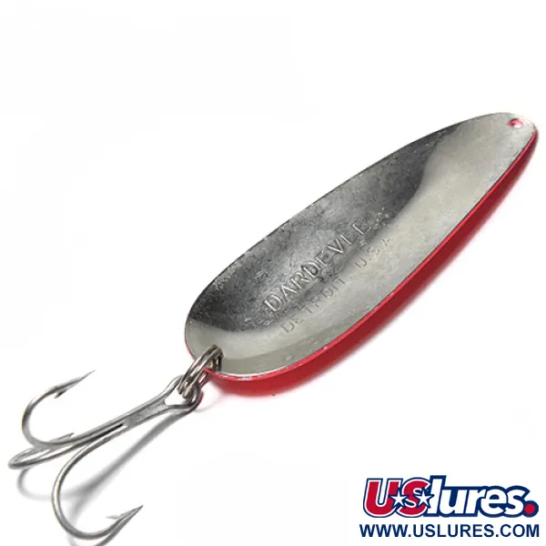 Cucharilla Eppinger Dardevle, Rojo Oscuro / Rosa, 28g, Logo Imp, #0244