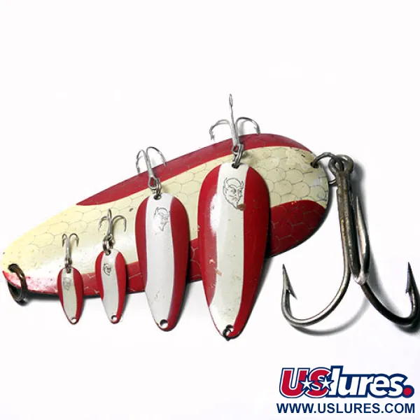 Eppinger Dardevle Huskie Devle Cucharilla, Rojo/Blanco, 91g, Paleta, #0245