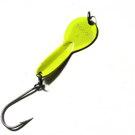 Cucharilla Luhr Jensen Loco 2, Amarillo / Rojo, 9g, Vintage, #0246