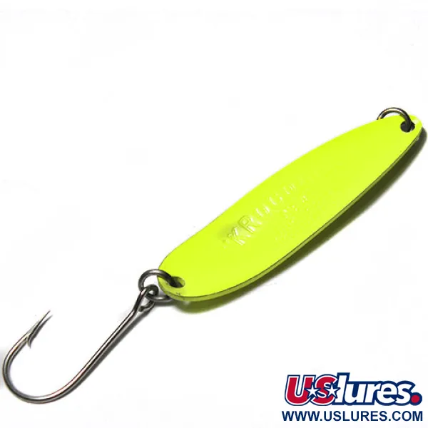 Luhr Jensen Krocodile Die #4 Cucharilla, Amarillo/Verde, 14g, Hondo, #0263