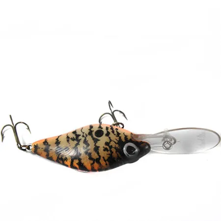 Lazy Ike Natural Ike Crankbait, Negro/Rojo/Marrón, 10g, Prof., #0357