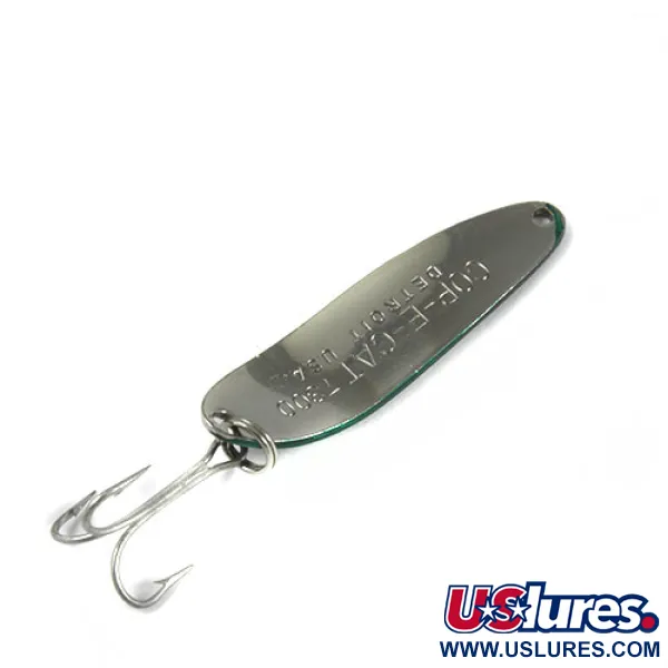 Dardevle Cop-E-Cat 7300 Cucharilla, Níquel / Verde, 10g, #0424