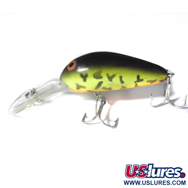 Norman Deep Little N Crankbait, Marrón/Verde/Naranja, 10g, Sonajero, #0472
