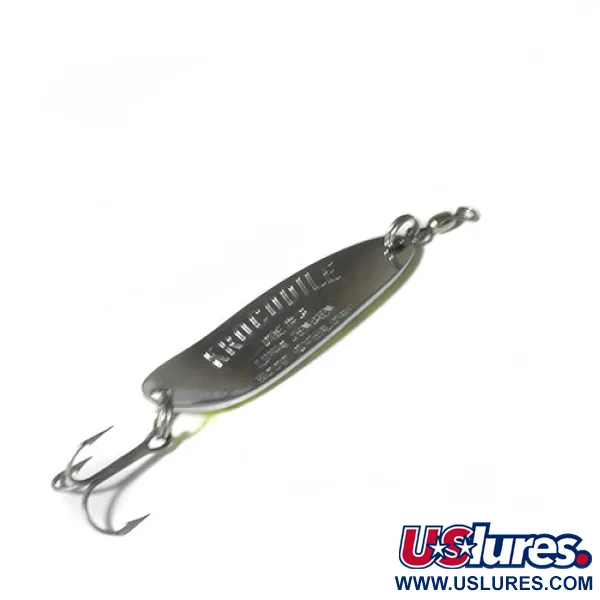 Luhr Jensen Krocodile Die #3 Cucharilla, Amarillo/Verde/Negro, 10g, #0485