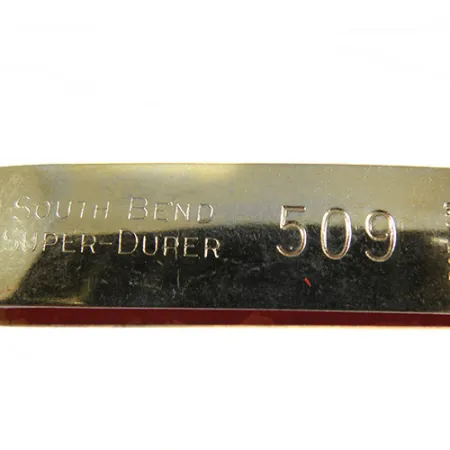 South Bend Super-Duper 509 Cucharilla, Oro / Rojo, 11g, Chapada, #0507