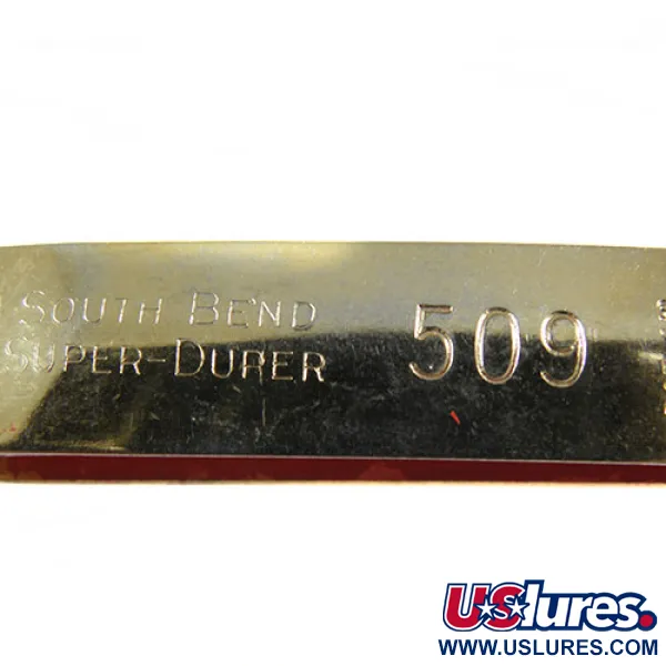 South Bend Super-Duper 509 Cucharilla, Oro / Rojo, 11g, Chapada, #0507