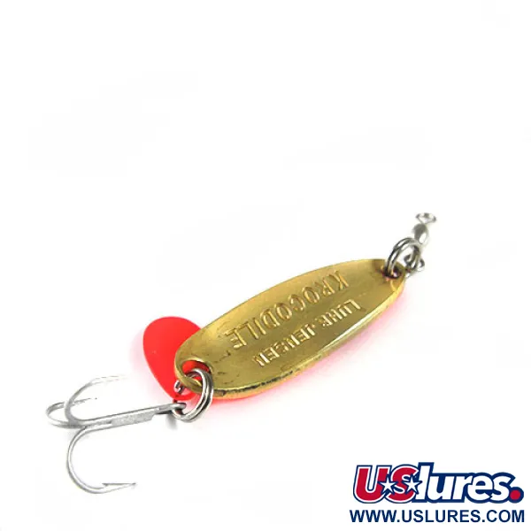 Luhr Jensen Krocodile Cucharilla, Naranja/Latón/Hologram, 9g, #0508