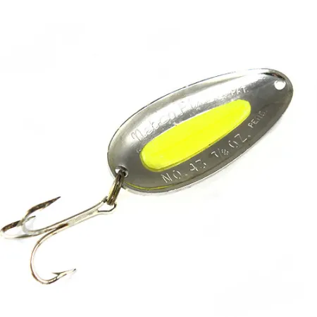 Nebco Pixee Cucharilla, Níquel / Amarillo, 28g, Huevo salmón, #0510