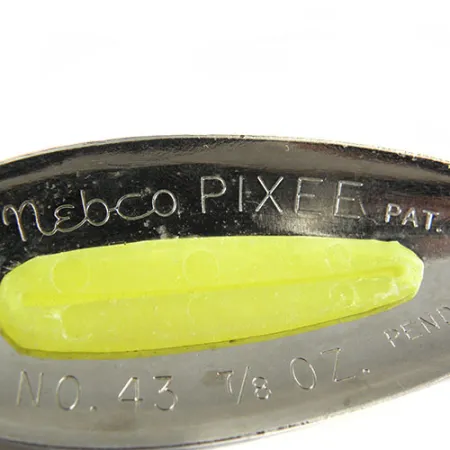 Nebco Pixee Cucharilla, Níquel / Amarillo, 28g, Huevo salmón, #0510